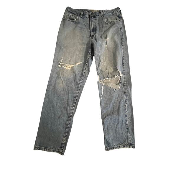 Vintage 90s L.L. Bean Classic Fit Distressed Jeans-34x29 - Picture 1 of 7